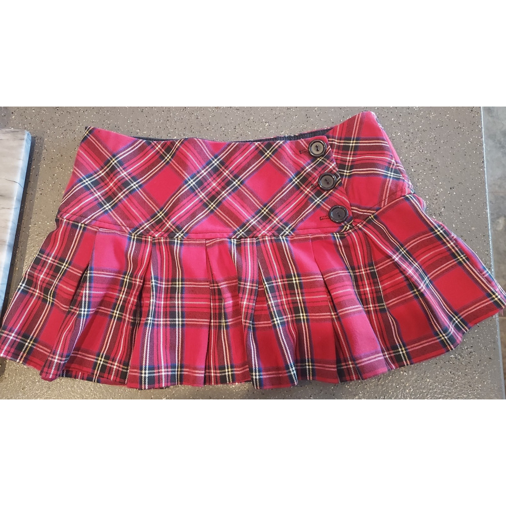 Y2K Wet Seal Skirt Schoolgirl Plaid Short Mini size Large Juniors EUC